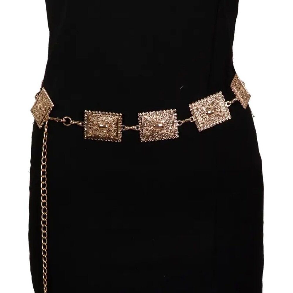 Gold Ornate Concho Belt